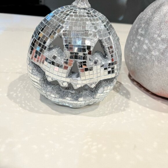 Silver Decorative Pumpkins Set - Picture 2 of 4